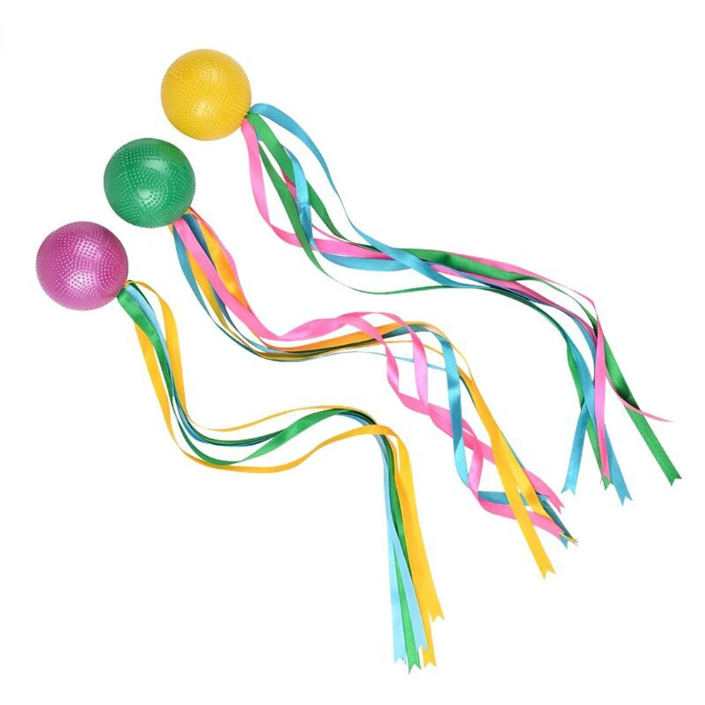Soft Power Rainbow Ribbon Comet Balls, Gym Class Training Chouli Kongfu Dance Ball
