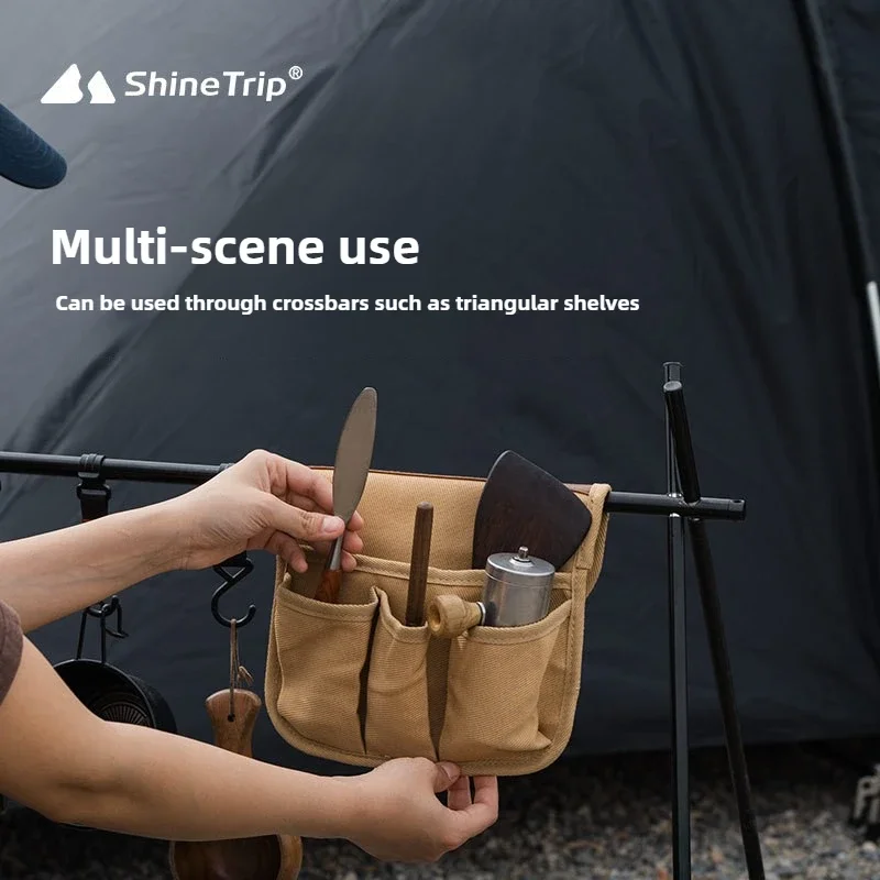 Outdoor Camping Chair Armrest Hanging Bag Waterproof and Wear Resistant Multi Functional Double Layer Storage Bag ShineTrip