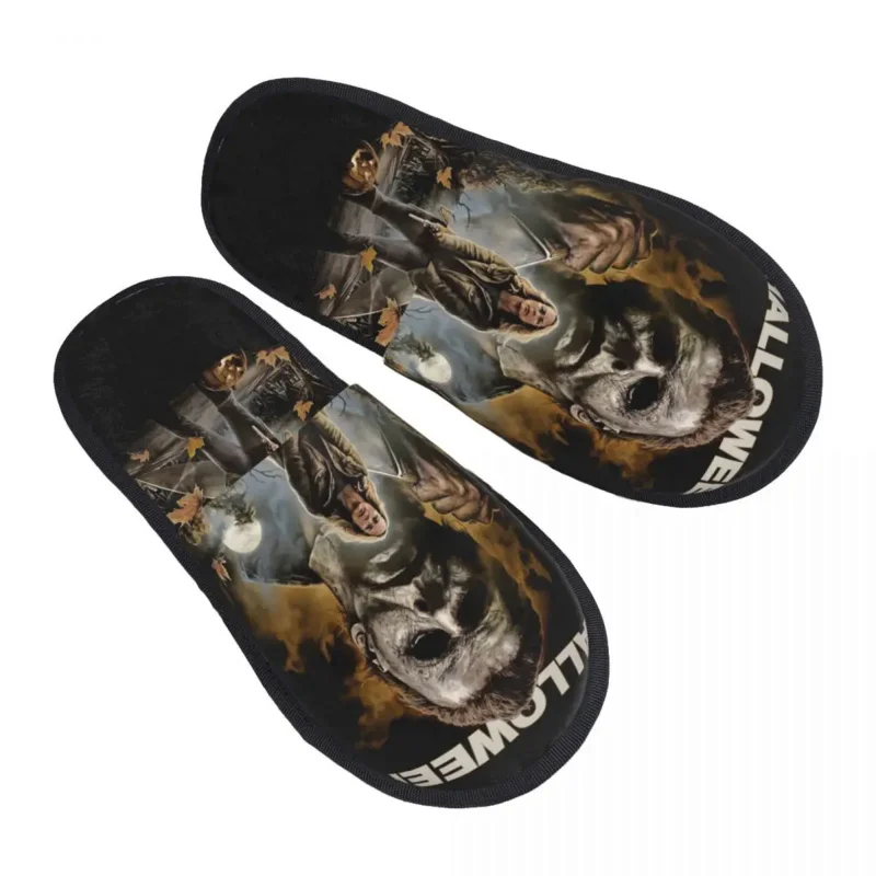 

Sepatu Sandal Spa Slip On busa memori nyaman wanita sandal rumah film horor Halloween Michael Myers