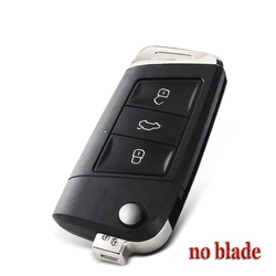 Enhanced Flip Key Remote Shell for VW and Skoda Vehicles - No Blade Included (Modified Key)
