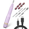 Nail Art Electric Drill Machine With 100pcs Sanding Bands Sand Ring Bit Manicure Pedicure Grinding Remover Cutter 2