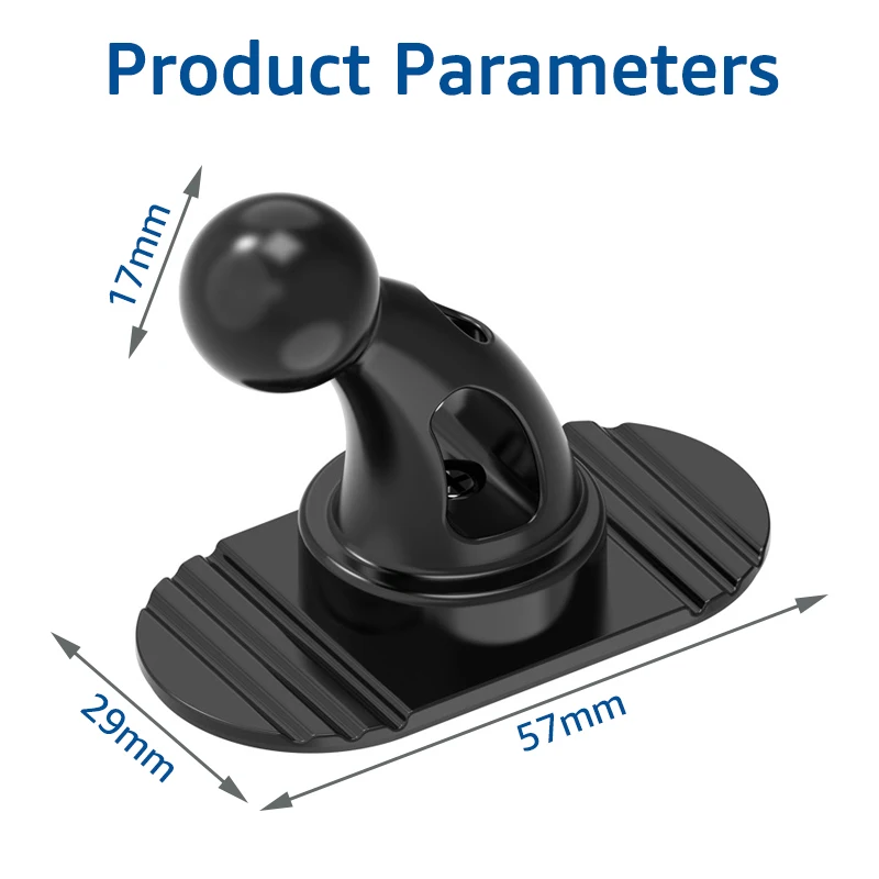 Untoom 17mm Ball Head Base Universal Sticker Base Car Phone Holder 360° Rotation Car Dashboard Cell Phone Mount Accessories — view 6