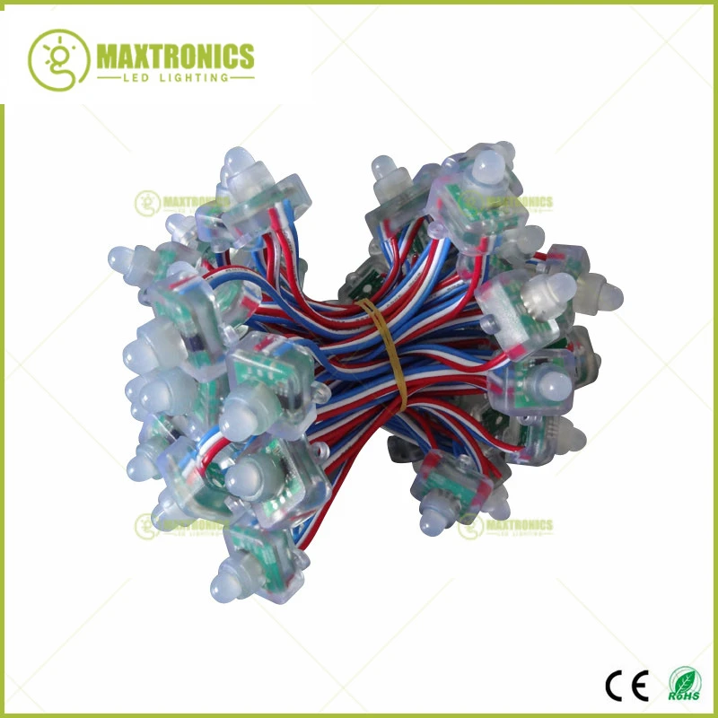 50pcs DC5V WS2811 IC 12mm Sring Digital RGB LED Pixel String IP68 Square Full Color Led String Lights For Billboard Decorations