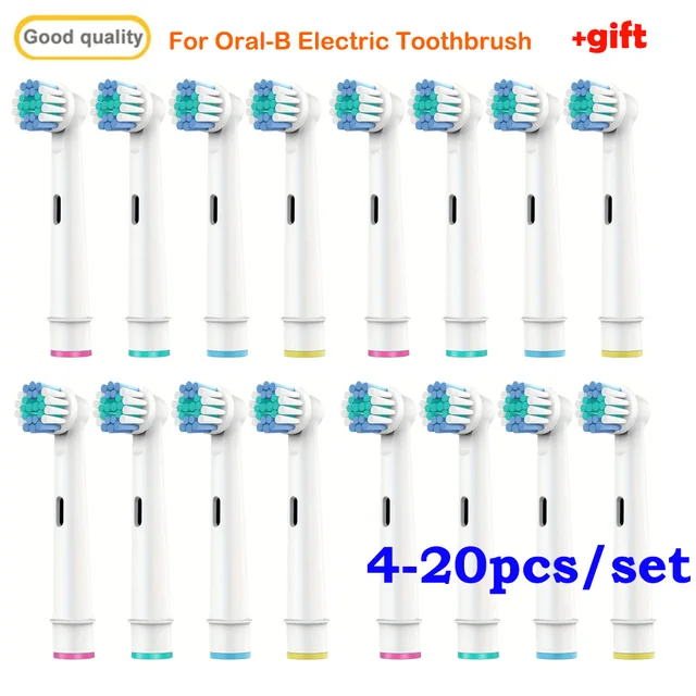 For Oral-B Dupont Bristle Electric Toothbrush Heads Whiten Teeth Daily Clean Soft Care Teeth Function D100 D25 D30 4/8/16pcs 1