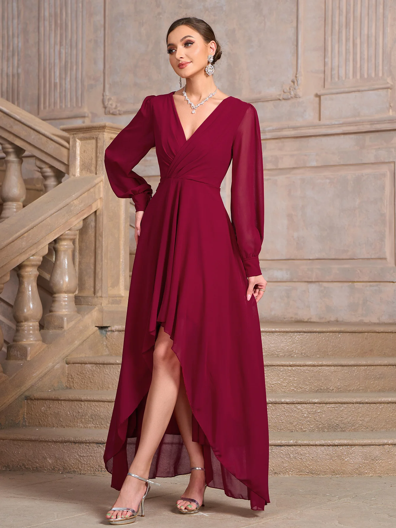 Slim Prom Vestidos Gown Spring New High-Waisted Halter Bridesmaid Dress Simple Slit Lace Evening Dress Women Birthday Party