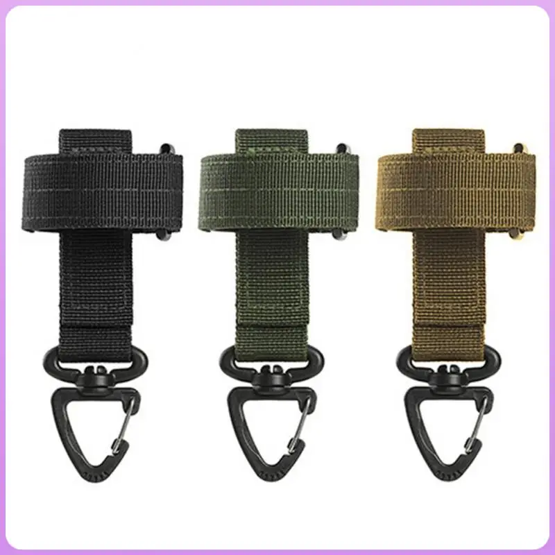 Keychain Storage Buckle Webbing Gloves Rope Holder Military Hook Fixed Rope Tactical Gear Clip Keeper Pouch Belt carabiner clips key chain clip carabiner belt clip keychain carabiner