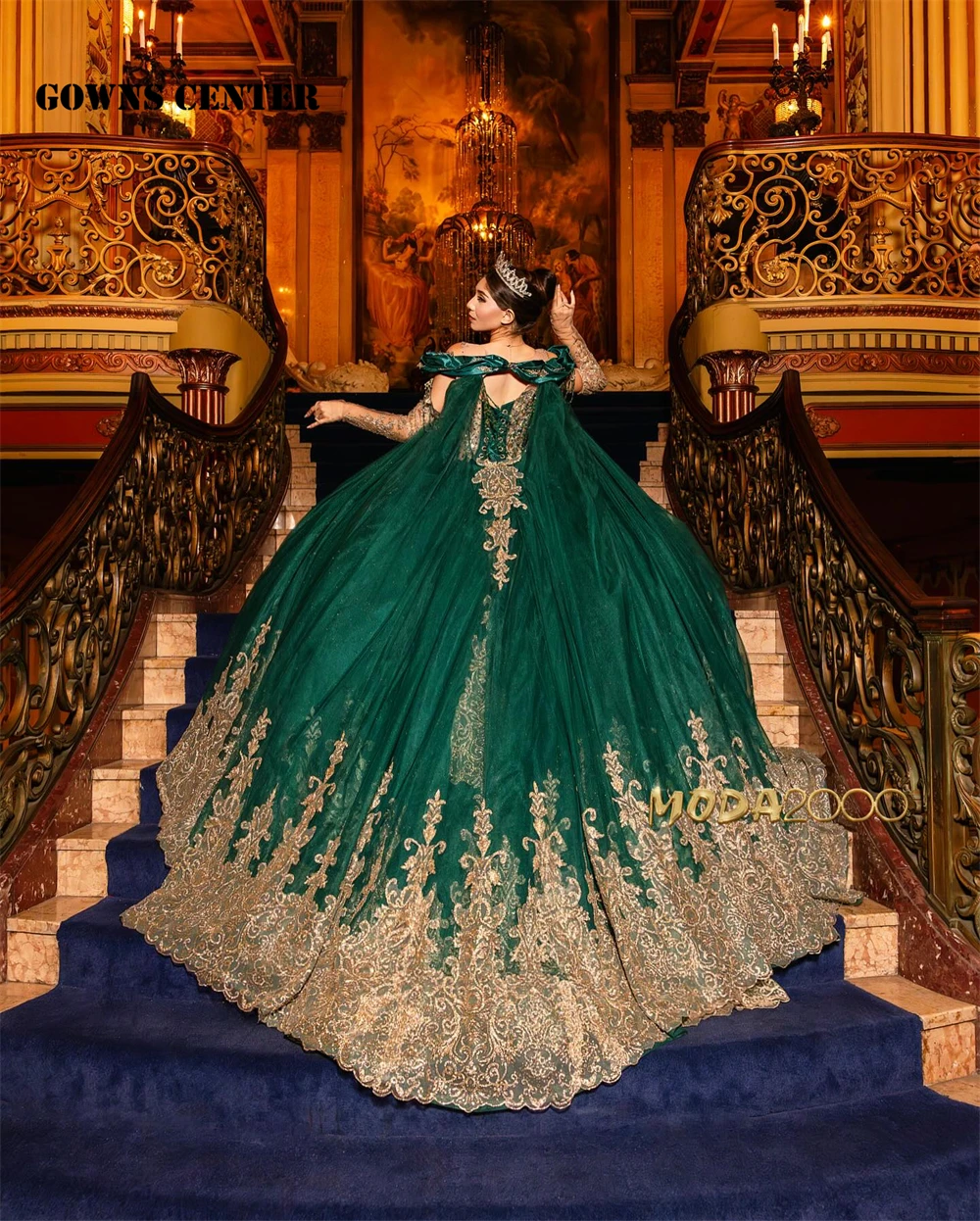 

Vintage Gold Applique Green Quinceanera Dresses Ball Gown Birthday Party Dress Lace Up Graduation Gown quinceanera de 15 anos