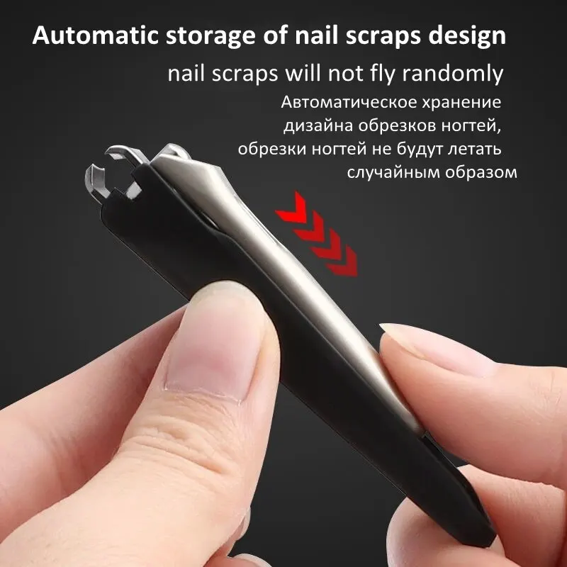 Nail Clipper Nail Trimmer Pedicure Scissor Stainless Steel Anti Splash Fingernail Cutter Manicure Tools