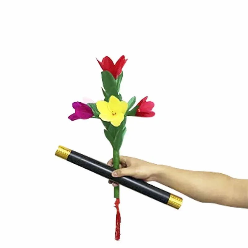 

Torch To Flower Magic Tricks With Ignition Cover Fire Magic Appearing Magie Wand Stage Illusions Accessories Gimmick