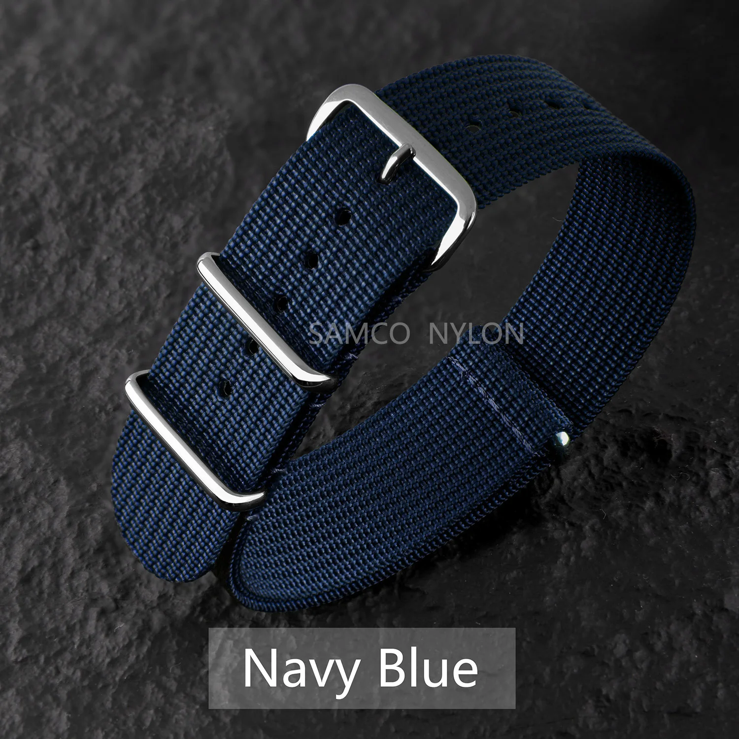 Comfortable Ribbed Nylon Watch Strap - Military-Inspired Washable Band for Men