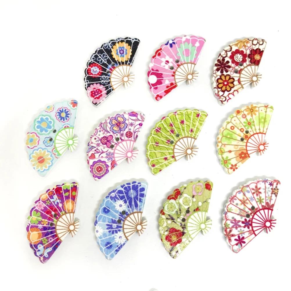 50 Pcs Fan Shaped Sewing Buttons 1