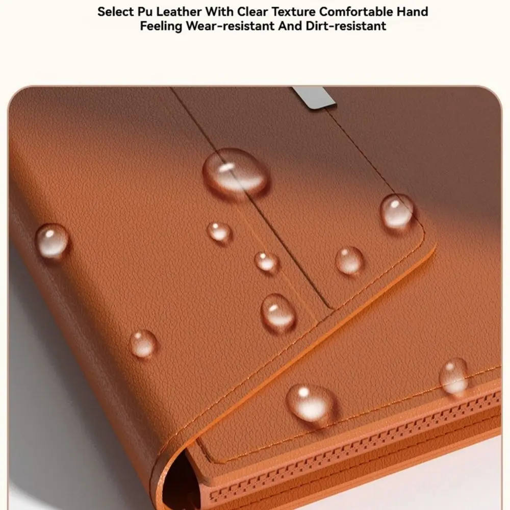 13-14/15-16 Inch Laptop Sleeve Holder Automatic Closing Multifunction Carrying Pouch with Stand Leather for Macbook Air