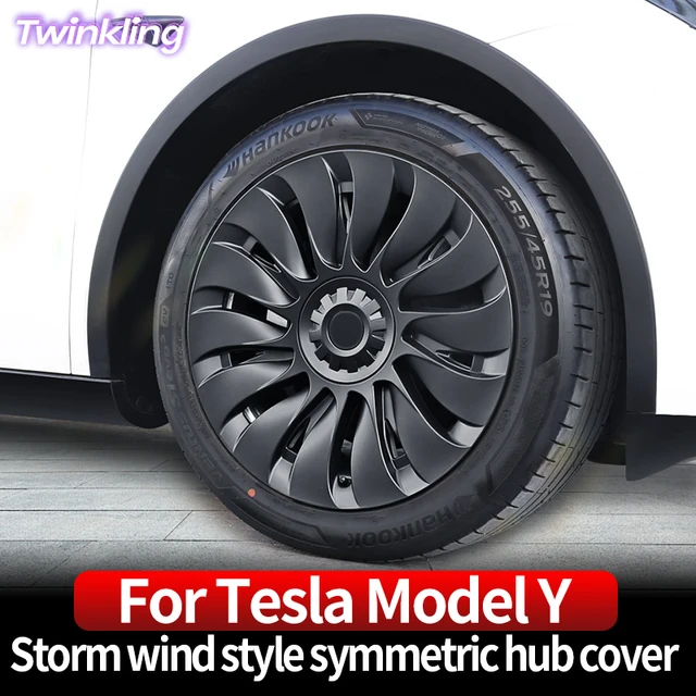 Auto 19-Zoll Storm wind Stil Hub Abdeckung Außen Schutz Ersatz Rad Radkappe  Kit Dekoration Zubehör Für Tesla Modell Y - AliExpress