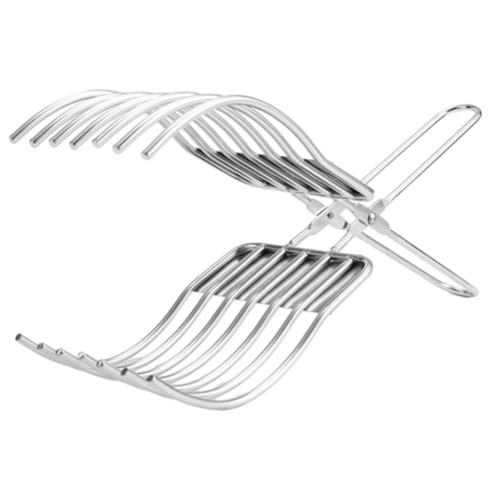 

Stainless Steel Roast Beef Cutting Tongs Meat Bread Slicing Tong Onion Tomato Holder For Slicing Vegetable Fruits Cutting Kitche