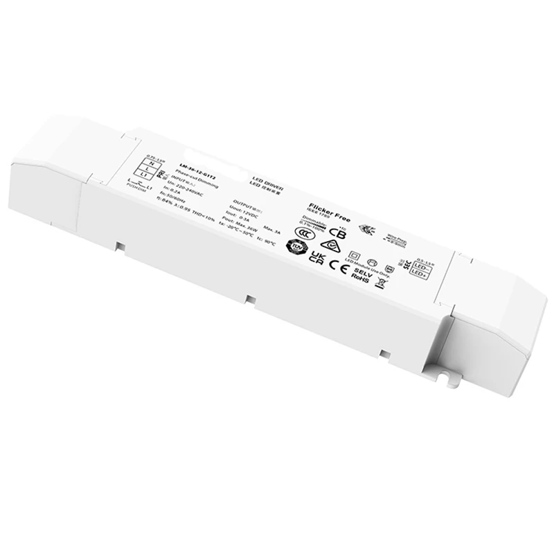 Nuovo Driver Dimmer Triac Led 200V-240V Ingresso 36W 24V 1.5A Uscita Cv Tensione Costante Alimentatore Intelligente Push Dim