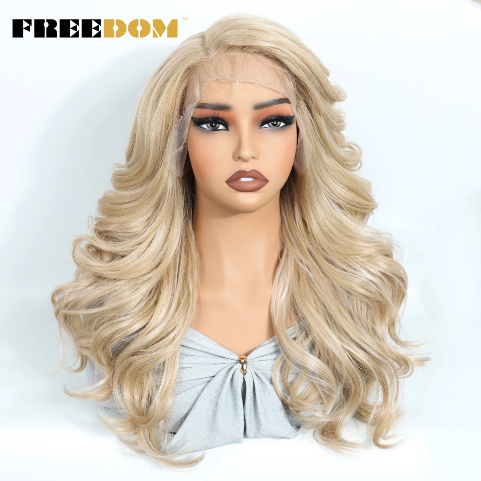 FREEDOM Synthetic Lace Front Wigs For Women Body Wave Lace  display picture 1