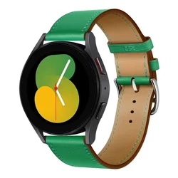 Premium Leather Watch Band Strap - Sporty and Elegant Design, 20-22mm Adjustable Size, for Galaxy 5-5 pro (19 Bamboo Cyan)