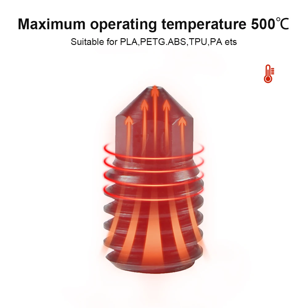 CHTNOZZLE For Bambu Lab X1 P1P Hotend Heater Block Nozzles 0.4/0.6mm High Flow Hardened Stee CHTNOZZLES 3D Printer Accessories