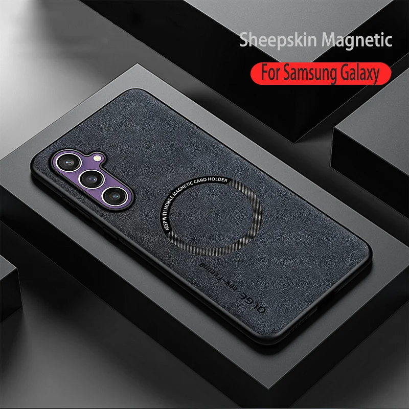 Premium Sheepskin Magnetic Leather Phone Case