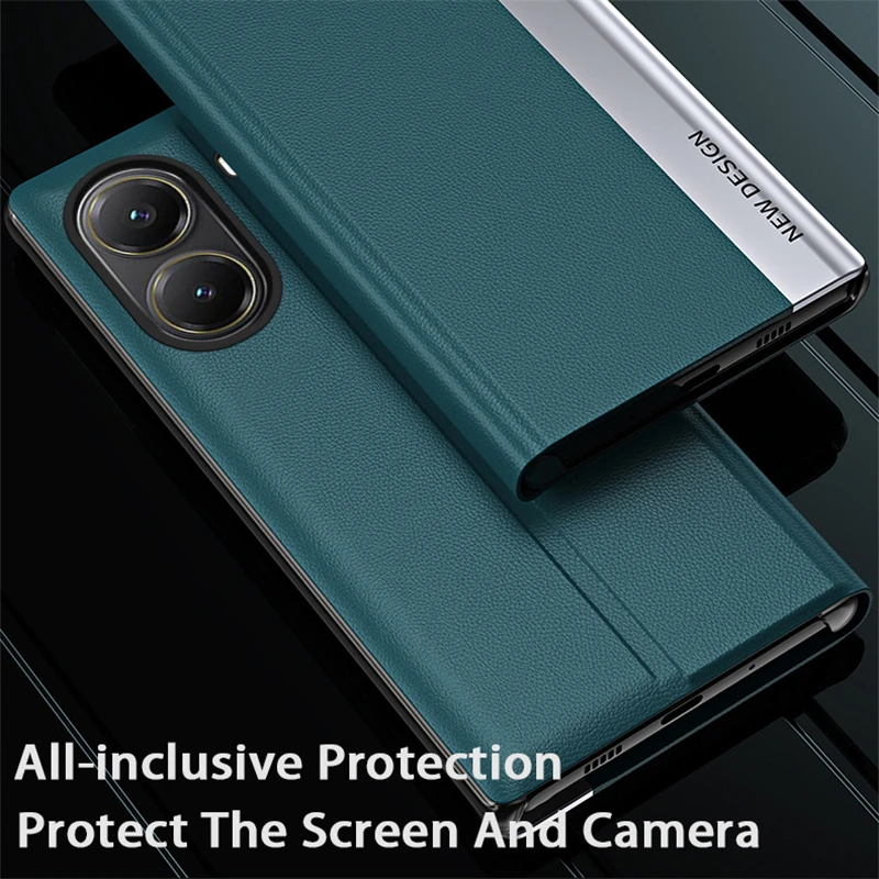 Luxury Plating Leather Flip Case with Kickstand Cover
