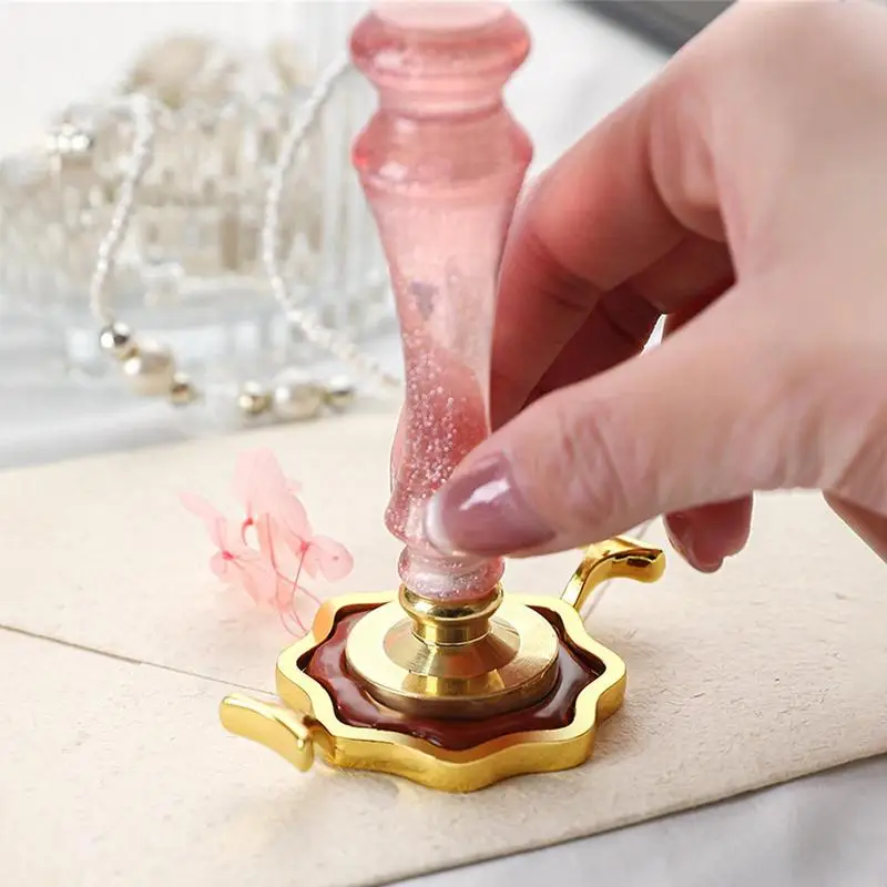 Wax Seal Mold Gold Flower Shape Metal Wax Sealing Tool Portable Vintage Sealing  Mould For Making Candles Seal Stamp Accessories - AliExpress