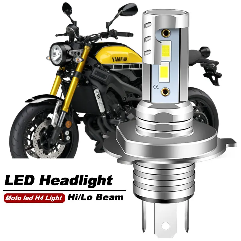 1Pc Moto H4 H1S 9003 Led Faro Hi/Lo Lampadine 4800Lm 6000K Bianco Canbus Per Yamaha Xsr 700 Xtribute Xsr 900