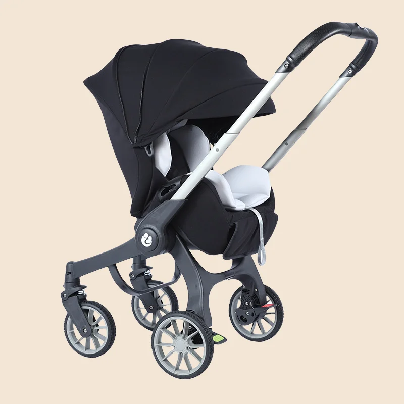 4-in-1 Baby Stroller Portable Foldable Infant Car Seat Two-way Multifunctional Travel Pram