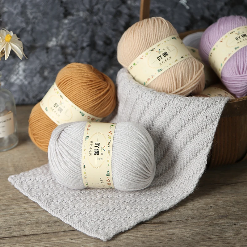 50g/Set Soft Wool Yarn Hand-knitting Baby Warm Worsted Wool Crochet Yarn  For Knitting Crochet Sweater - AliExpress