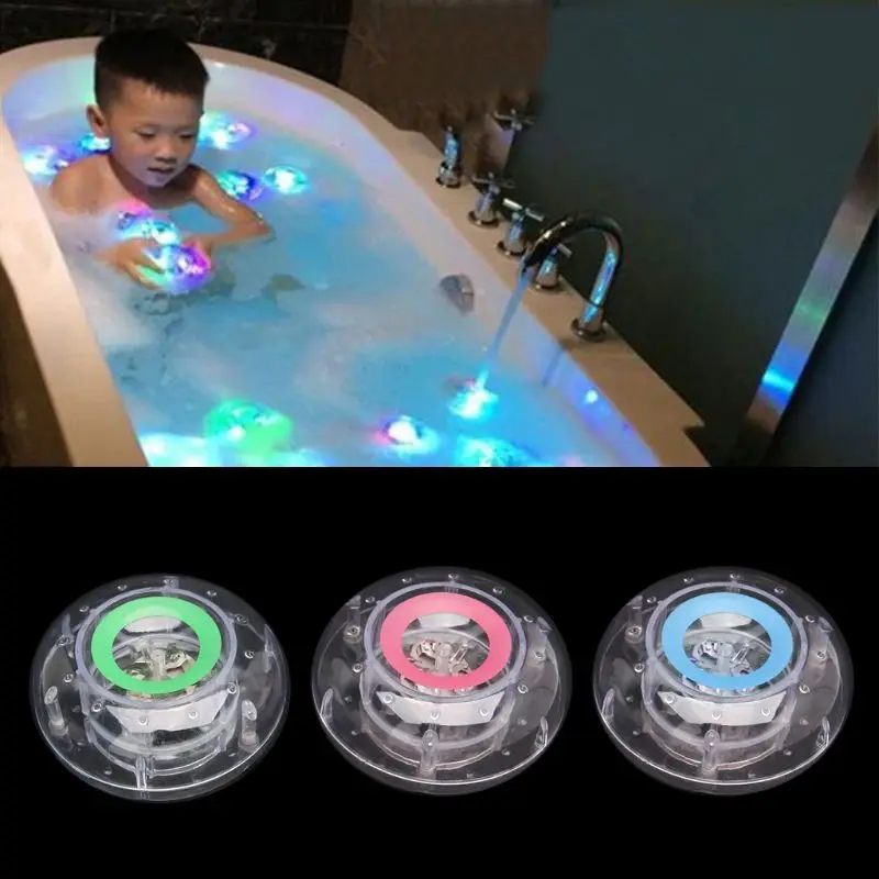 Bathroom LED Light Toy Kid ColorChanging Toys Waterproof In Tub Bath Time Fun F^ 