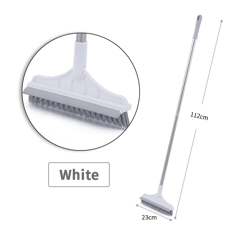 Eyliden Telescopic Broom Rubber Bristles Carpet Brush Floor Carpet Sweeper  Edge with 53 inch Adjustable Long Handle for Tile - AliExpress