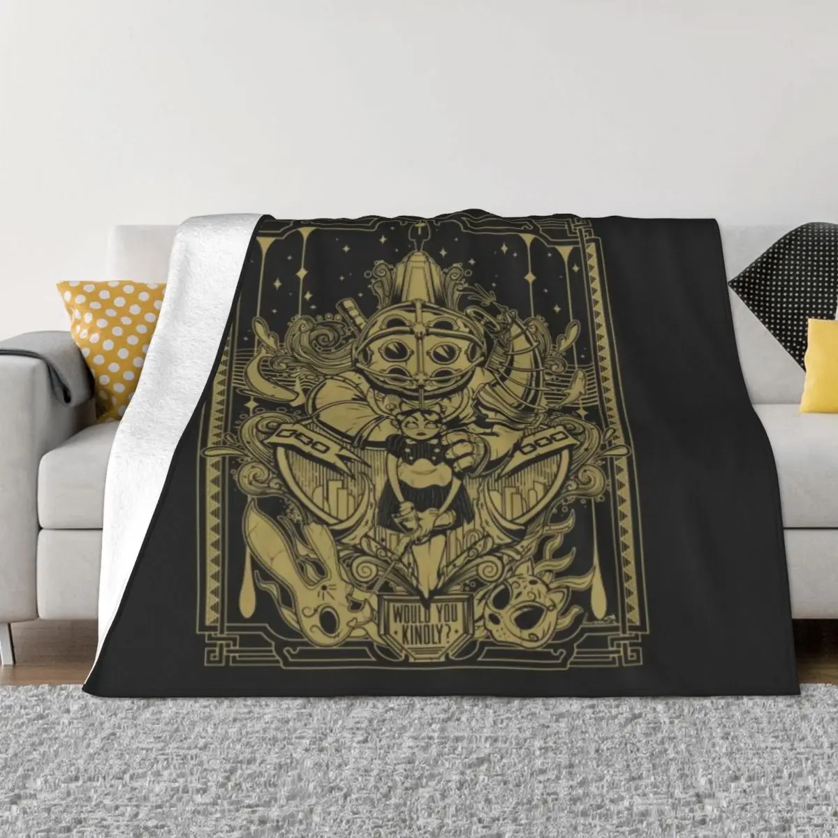 

Would You Kindly Soft Micro Fleece Blanket Fashionable Portable Great Gift AntiPilling