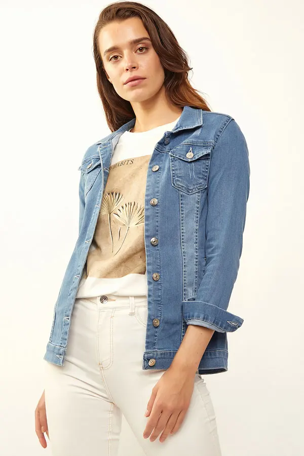 

Джинсовая куртка с карманами осень женская одежда зимняя женская одежда зима 2021 Пуховик Женский 2021 Chaquetas