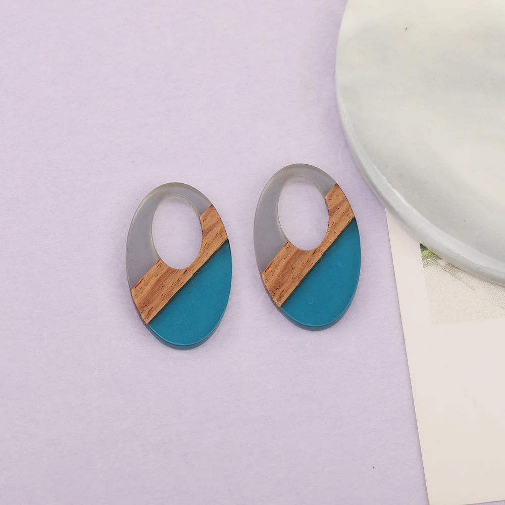 Cordial Design 50Pcs 21*35MM Jewelry Accessories/Natural Wood & Resin/Oval Shape/Hand Made Charms/Jewelry Findings & Components - cordial