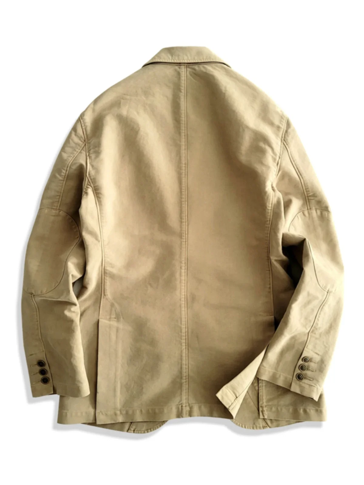 Amekaji Wear Clothes Men Cotton Khaki Casual Suit Jacket Retro Washed Distressed Niche Spring Good Quality 3