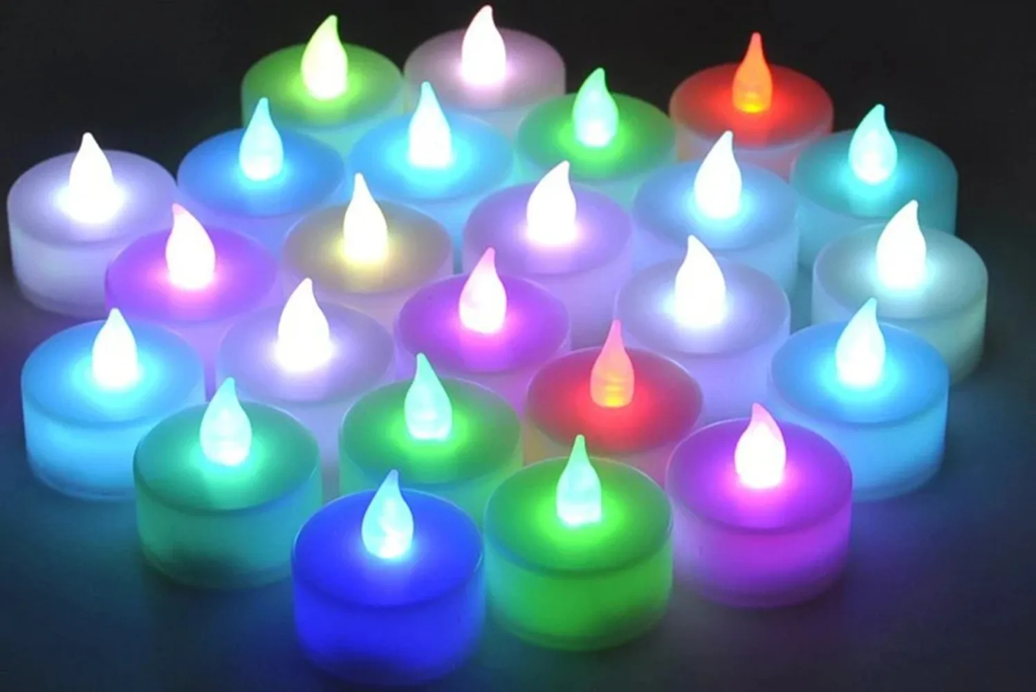 

Светодиодная Милая свеча, 7 изменений цвета, хороший ночной свет, подвесной светильник, настольная лампа, освещение для спальни, 20 шт./Лот