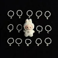 Broche Labubu pour série Love, pendentif, accessoires pour Mini lettre Labubu, collier de perles, accessoires de poupée, 4.0 4