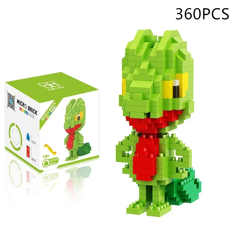Blocks Small Cartoon Mini Building Block Pikachu Charizard Eevee Mewtwo Anime Assemble Action Pokemon Model Dolls Toys mini doll ornaments
