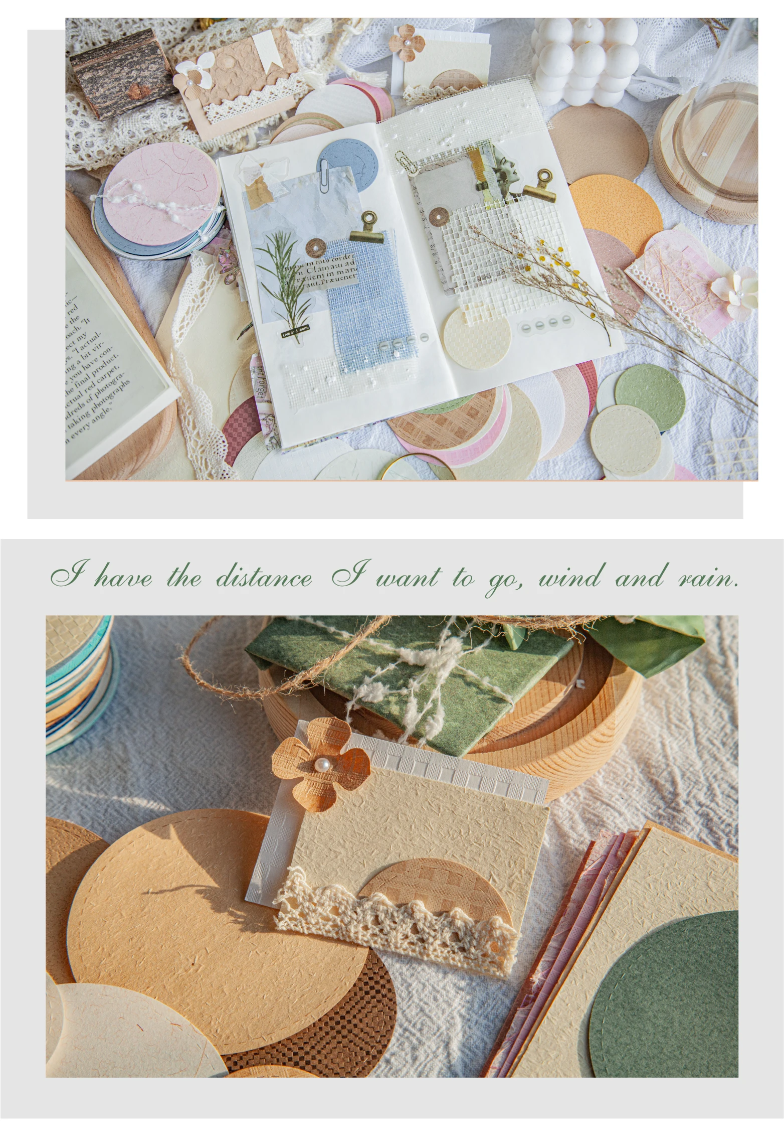 24 Stück farbiges, minimalistisches Kreispapier, Vintage-Collage, Junk-Journal, DIY, Scrapbooking, Ästhetik, Schreibwaren, Bastelpapier – Detail 5