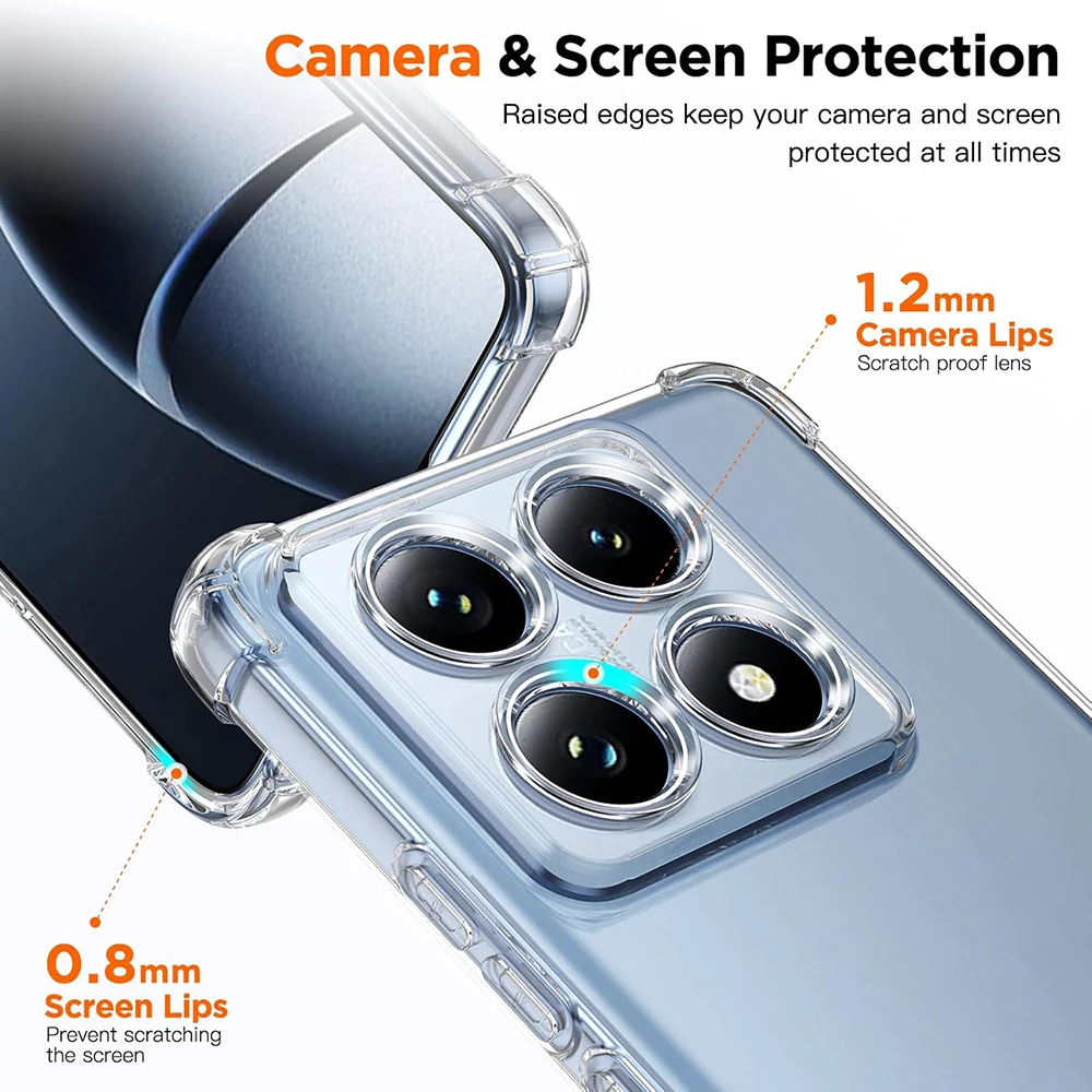 Shockproof Transparent Soft Luxury Phone Case Cover