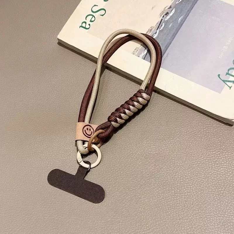 Woven Phone Lanyard with Creative Keychain and Anti-Lost Wristband