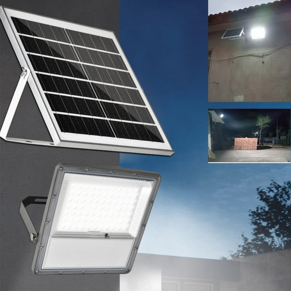 

100W Solar Led Light Outdoor Lighting Solar Floodlight Luz Solar Wall Lamp Panel Power IP65 Waterproof Spotlight Yard Garden