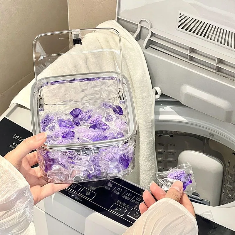 Hair Accessories Organizer Storage Box Clear Acrylic Hair Tie Organizer for Headband Laundry Pods Container Desk organizer 3