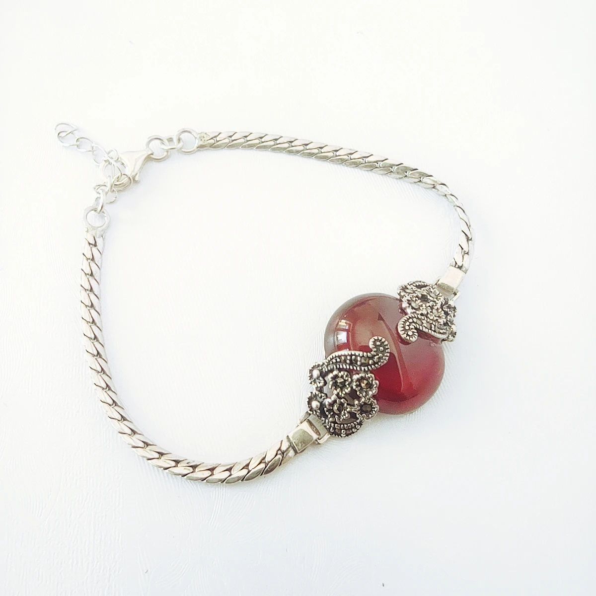 

KJJEAXCMY Brand Boutique Jewelry 925 Sterling Silver Colorful Gemstone Synthetic Garnet Women's Handmade Birthday Gift for Girls