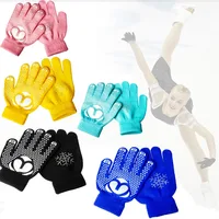 Ice Figure Skating Wrist Gloves Training Warm Hand Protector Thermal Safety For Kids Adult Girl Boy Rhinestone Non-stick S M L 2