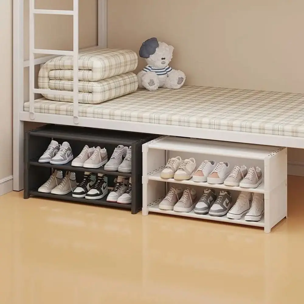 Dust Proof Cover Long Shoe Rack Large Capacity Free Standing Shoe Cabinet Double Row Easy To Install Shoe Storage Shelf Boot 5