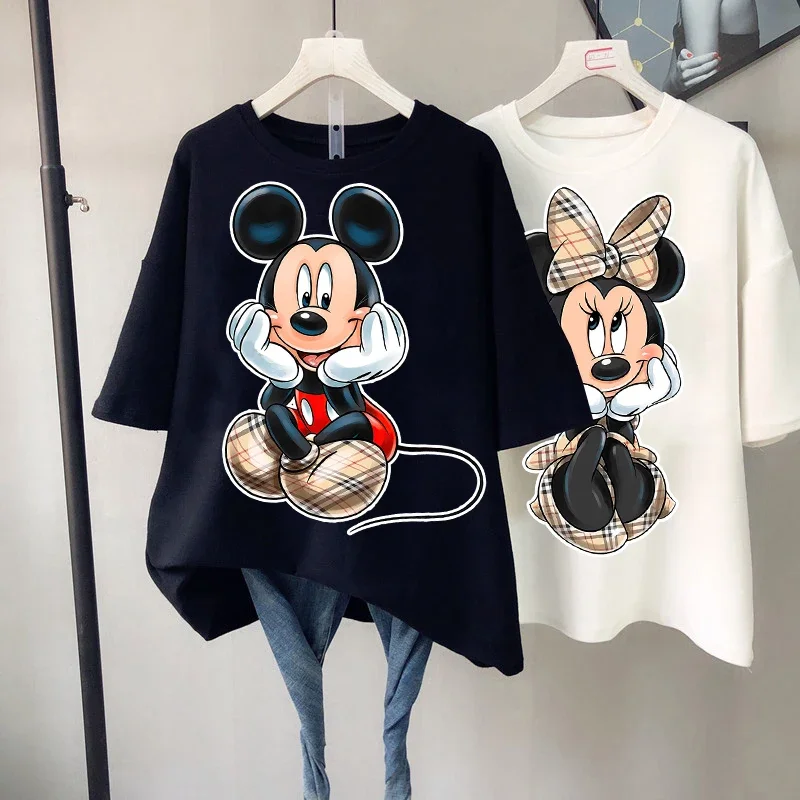 Summer Fashion Kawaii Vintage Women Cartoon Mickey Minnie Top
