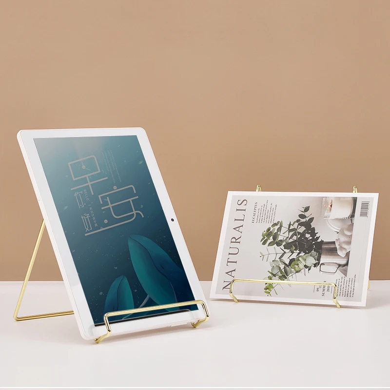 Metal Holder Multifunction Stainless Steel Mobile Phones,Photos,Books,Magazines Storage Display Stands Office Desk Decoration 4