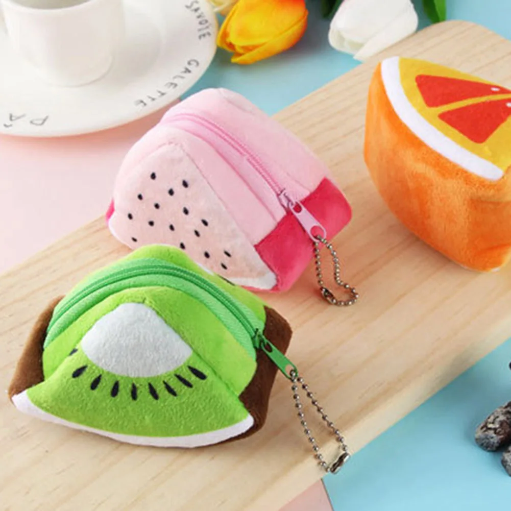 Children Plush Coin Purse Cartoon Cute Small Fresh Soft Plush Zipper Change Purse Mini Lovely Girl Money Card Holder card holder coin purse coin wallet