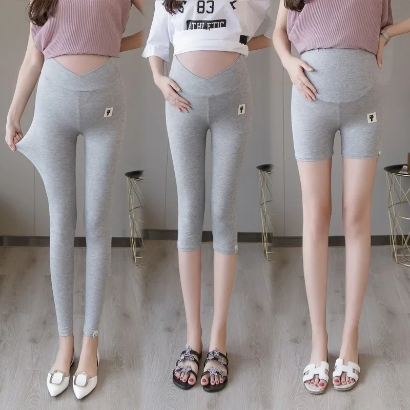 Maternity Pants Summer Maternity Legging Cotton Modal High Waist Low Waist Legging Women Comfortable Breathable Elastic Leggings