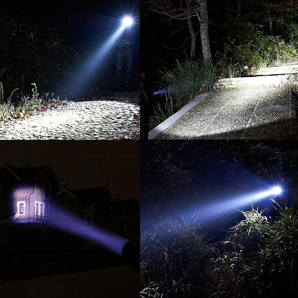 ZK30 Portable Powerful LED Lamp T6  Flashlight Linterna Torch Uses 18650 Chargeable Battery Outdoor Camping Tactics Flash Light